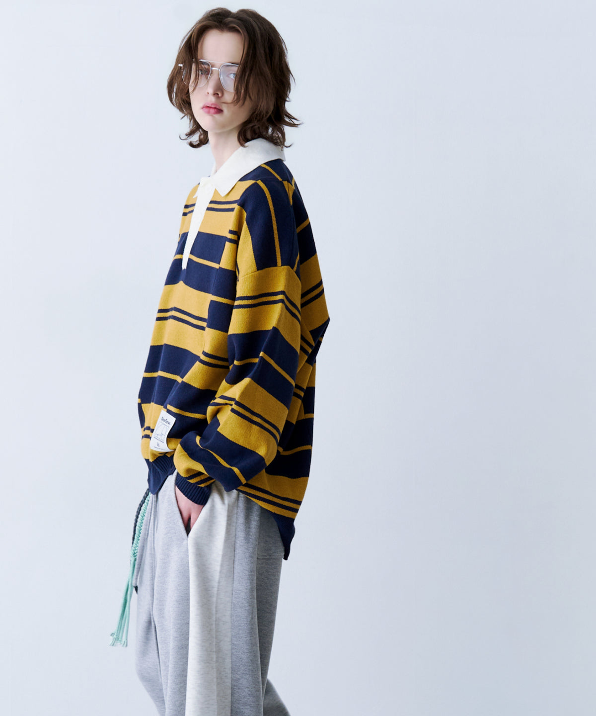 BORDER KNIT POLO