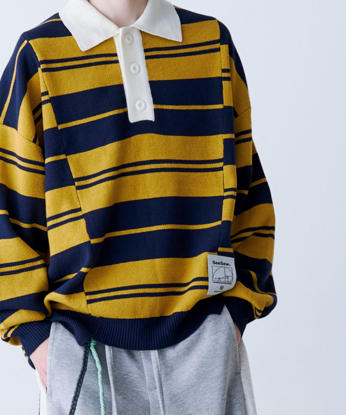 BORDER KNIT POLO