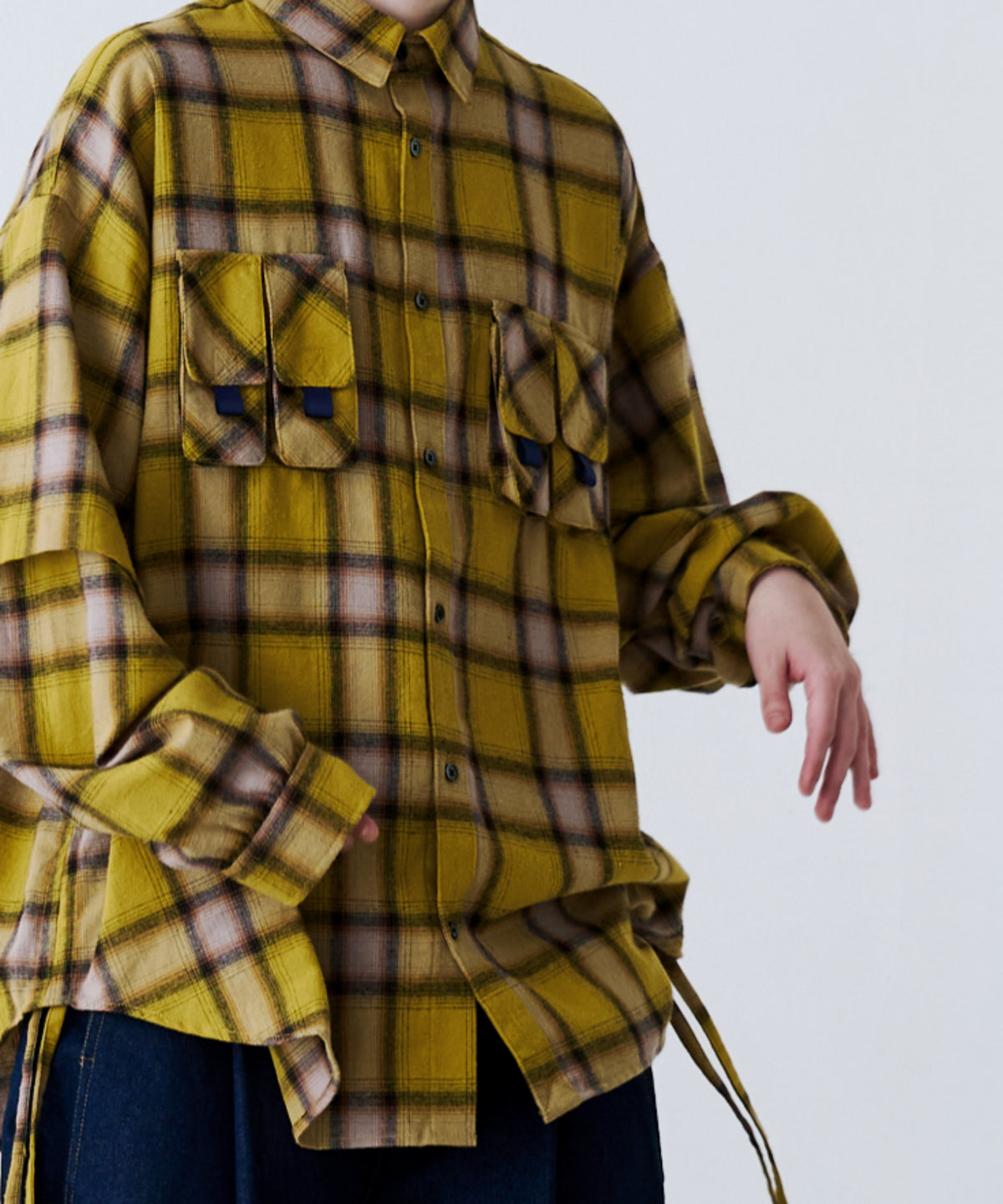 CHECK MULTI POCKET SHIRT