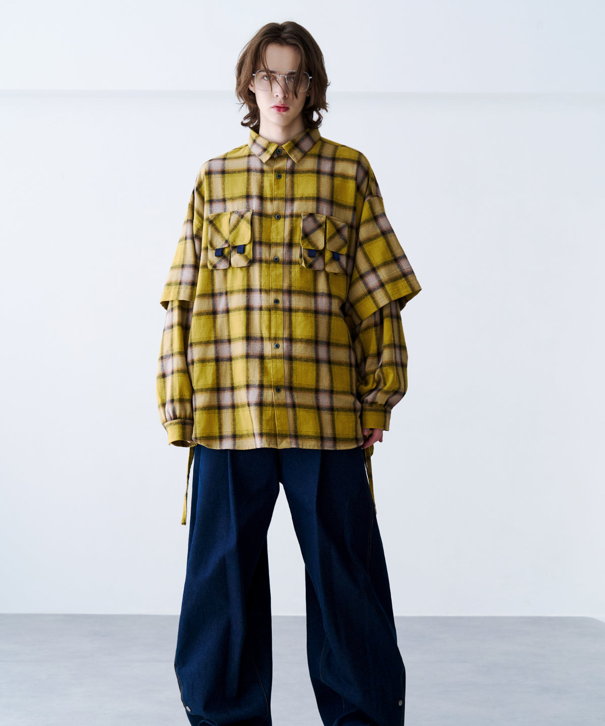 CHECK MULTI POCKET SHIRT