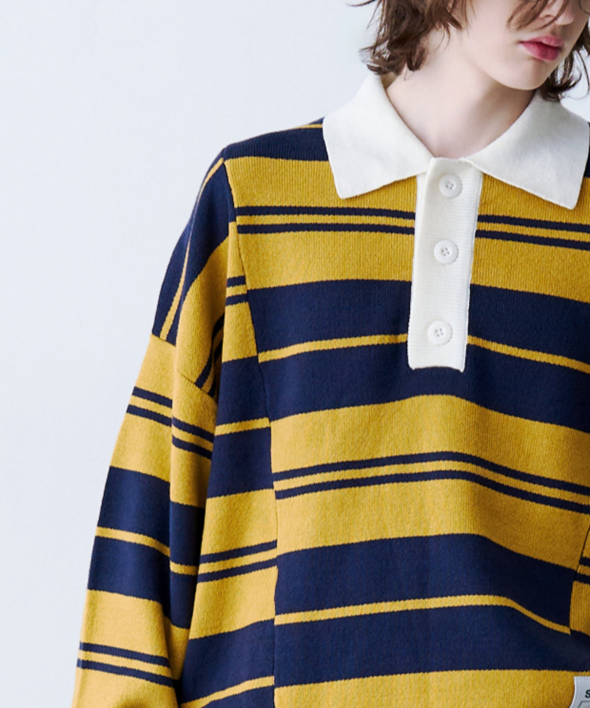BORDER KNIT POLO